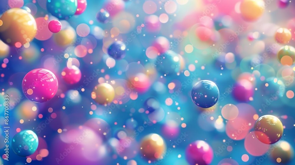 Energetic and Vibrant Abstract Background with Floating Colorful Bubbles Energetic and Vibrant Abstract Background with Floating Colorful Bubbles