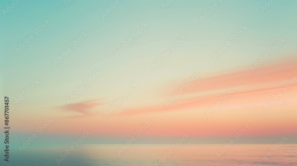 A serene and pastel-colored sunset over the calm ocean, blending soft pink and blue hues, creating a tranquil and peaceful atmosphere. A serene and pastel-colored sunset over the calm ocean, blending soft pink and blue hues, creating a tranquil and peaceful atmosphere.