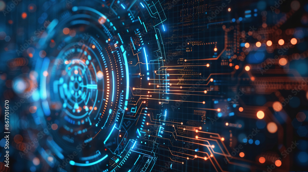 Obraz premium masthead background image on cybersecurity theme