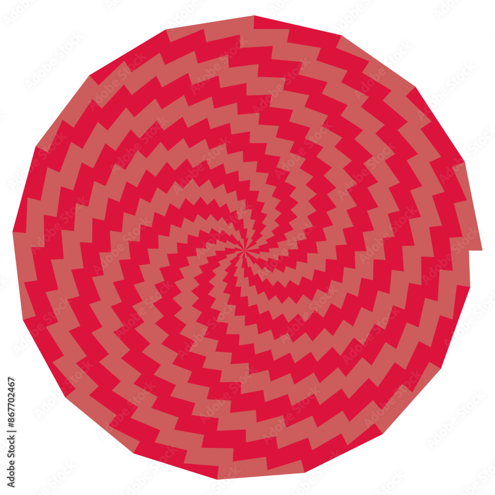 An abstract retro psychedelic spiral shape design element. An abstract retro psychedelic spiral shape design element.