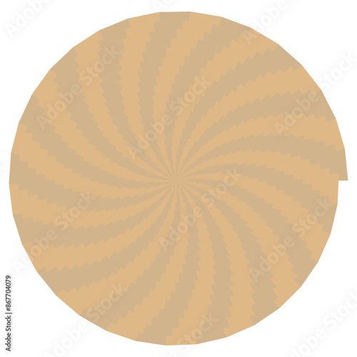 An abstract retro psychedelic spiral shape design element.