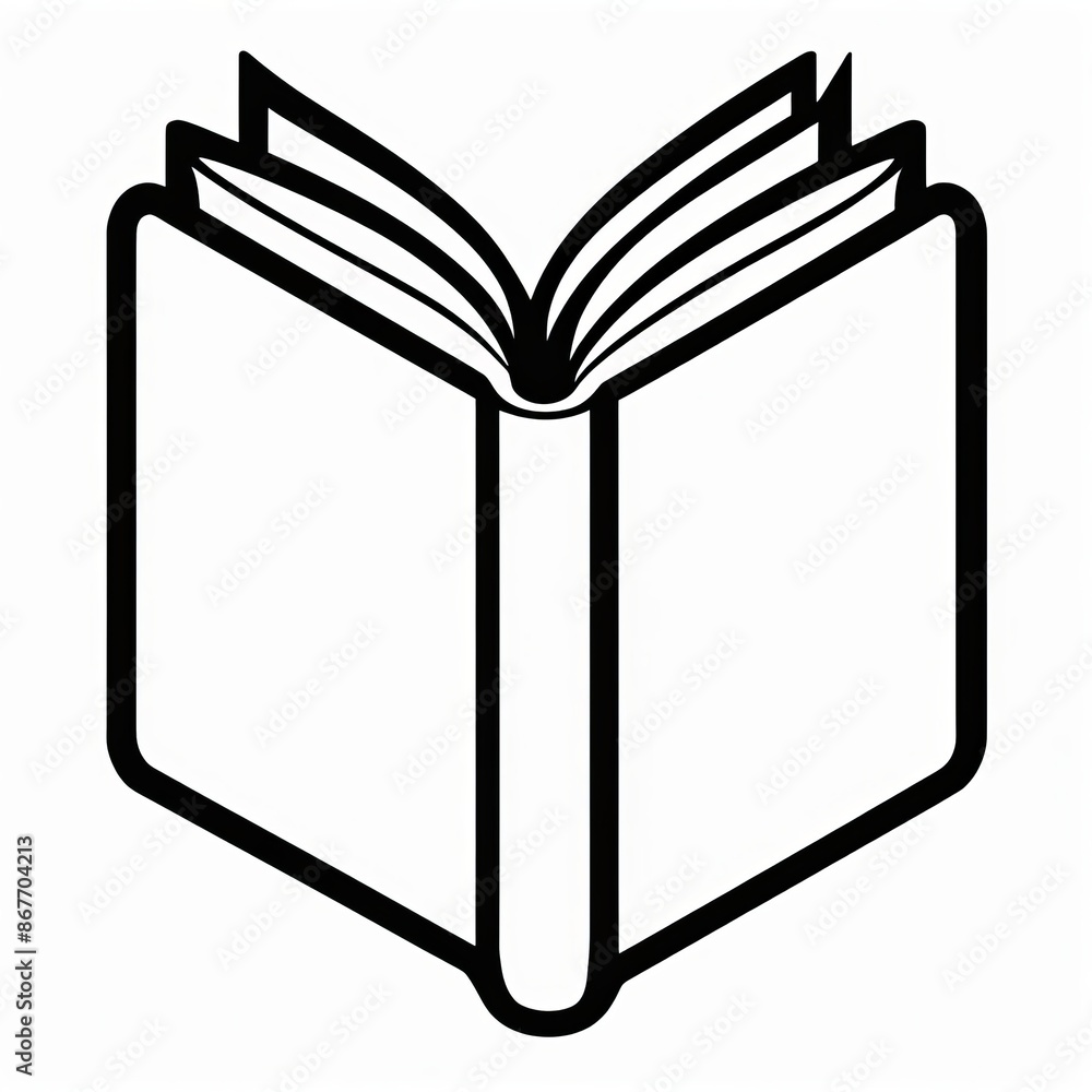 Open book icon silhouette