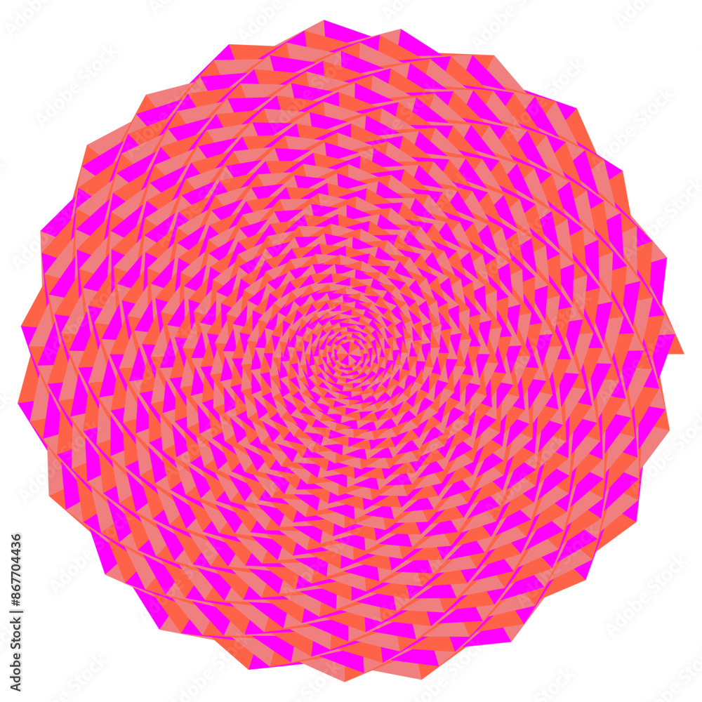 Fototapeta premium An abstract retro psychedelic spiral shape design element.