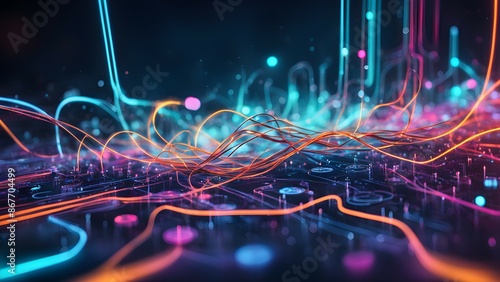 Wallpaper Mural A blue background with many small dots that look like stars Torontodigital.ca