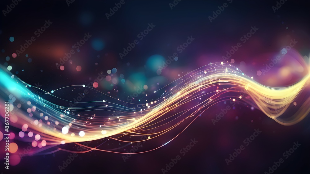 Fototapeta premium A colorful, abstract image with a rainbow-like pattern