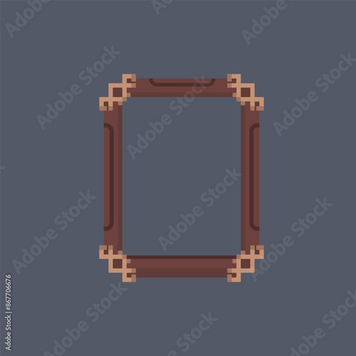 wooden frame in isolated vector design.