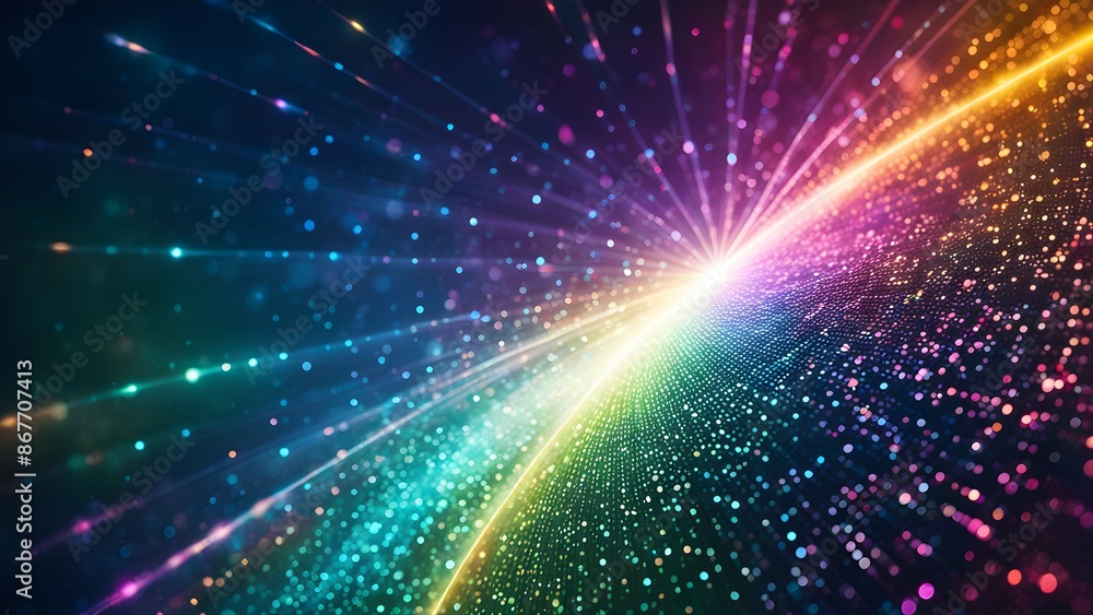A colorful, abstract image with a rainbow-like pattern A colorful, abstract image with a rainbow-like pattern