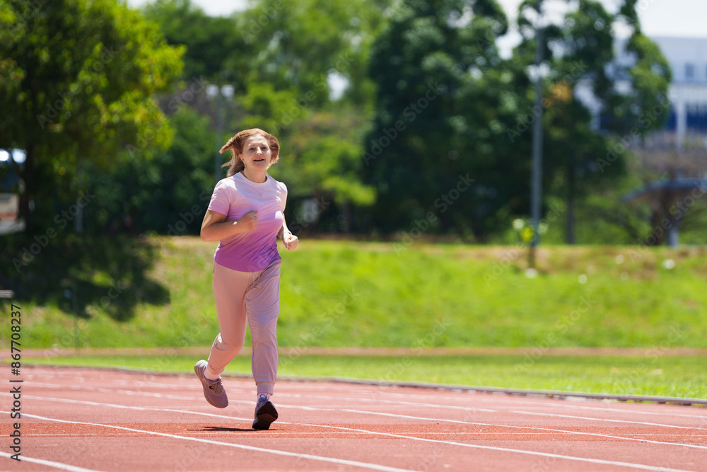 Elderly woman exercising. Fit senior lady running. Elderly woman exercising. Fit senior lady running.