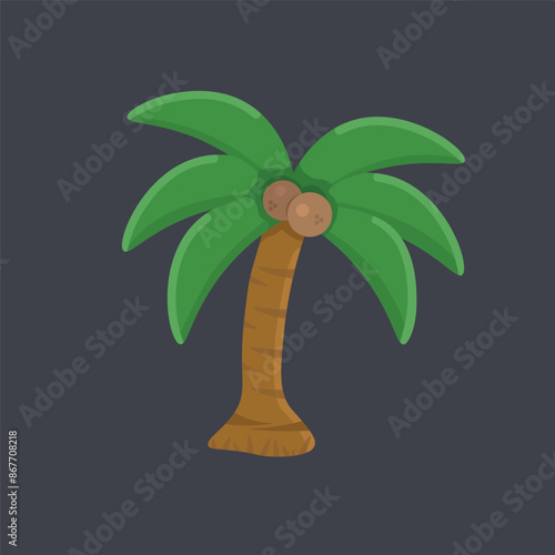 coconut tree in isolated vector design.
