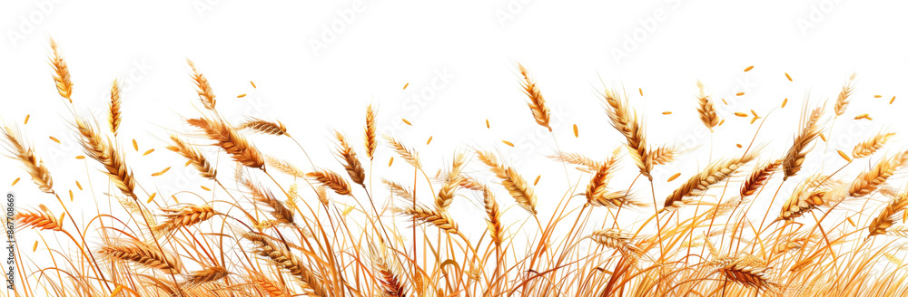 Classic Style Wheat Field Border with Golden Stalks isolated cut out dicut PNG on transparent for Advertising Banner Classic Style Wheat Field Border with Golden Stalks isolated cut out dicut PNG on transparent for Advertising Banner