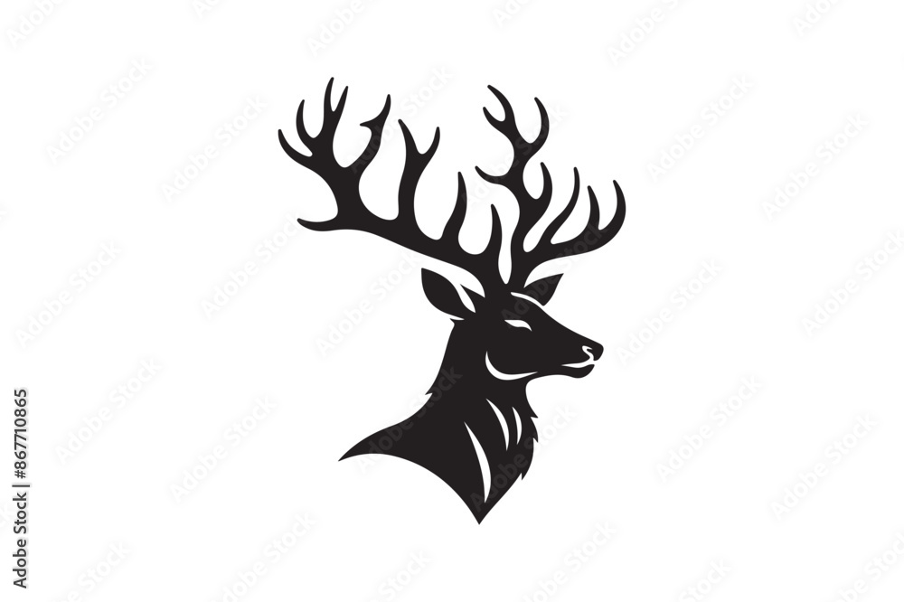 Dear head Silhouette vector Illustration Dear head Silhouette vector Illustration