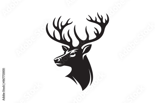 Dear head Silhouette vector Illustration
