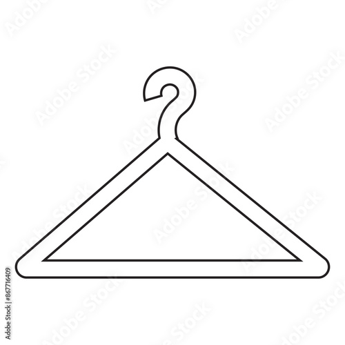 The hanger line icon. Clothes rack symbol. Cloakroom pictogram. Wardrobe sign. vector illustration. EPS 10/AI