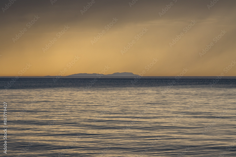 Calm sea and island Ereikousa, Greece Calm sea and island Ereikousa, Greece