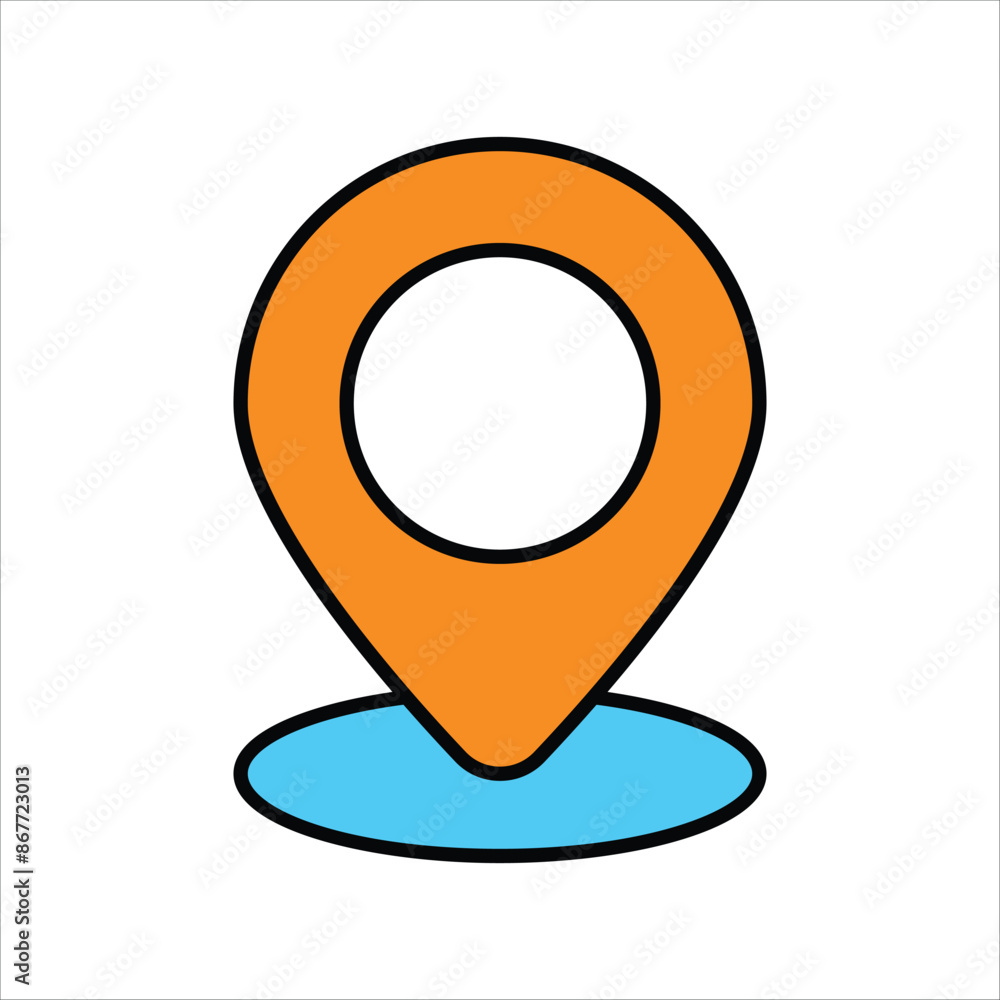 place icon with white background vector stock illustration place icon with white background vector stock illustration