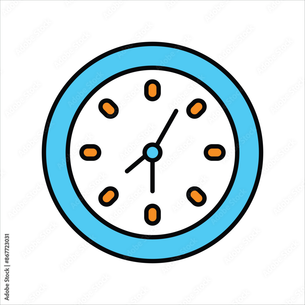 clock icon with white background vector stock illustration clock icon with white background vector stock illustration