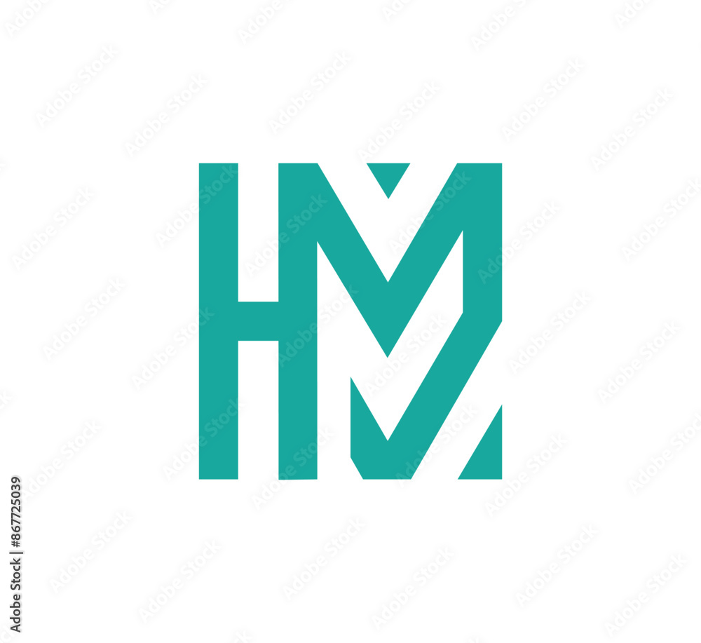 HM initial logo design vector HM initial logo design vector