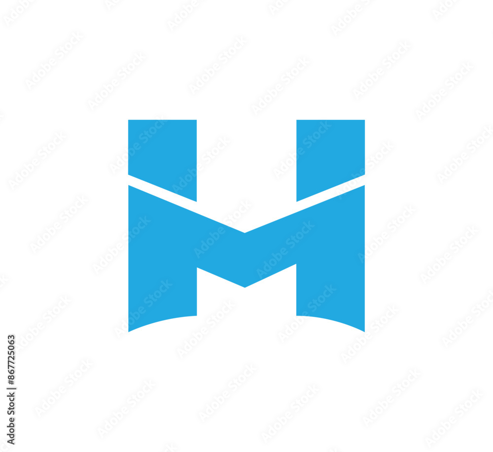 HM initial logo design vector HM initial logo design vector