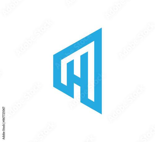 HM initial logo design vector