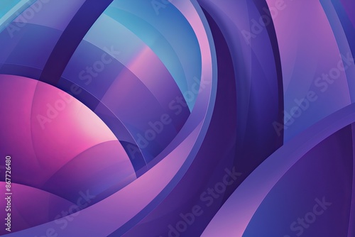 This image displays an abstract flow of purple and blue curves, creating a hypnotic and calming visual effect, enhanced by a touch of pink gradient that adds depth and dimension.