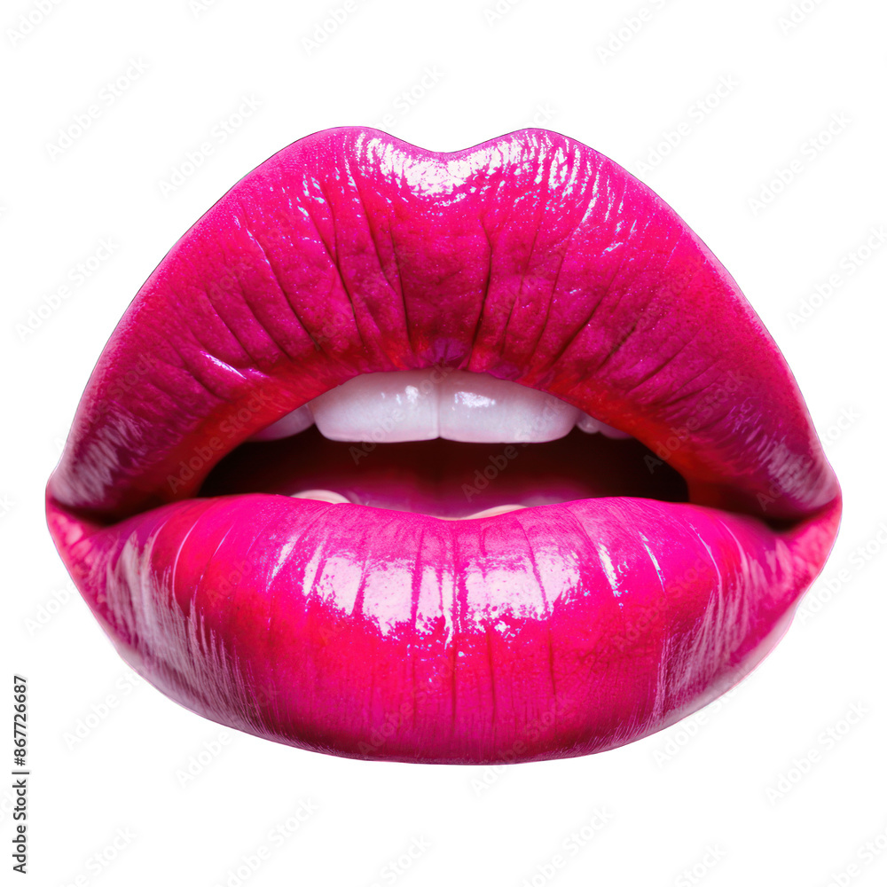 Pink lips on transparent background Pink lips on transparent background