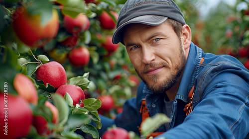 Realistic Photos of Apple Planting Experts Inspecting the Quality of Apples in 4K. Capturing the Precision and Dedication of Agricultural Professionals in Ensuring High-Quality Produce