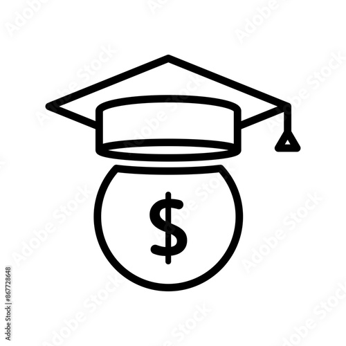 Student Support with Money Icon Set Financial Aid Illustrations for Education Assistance