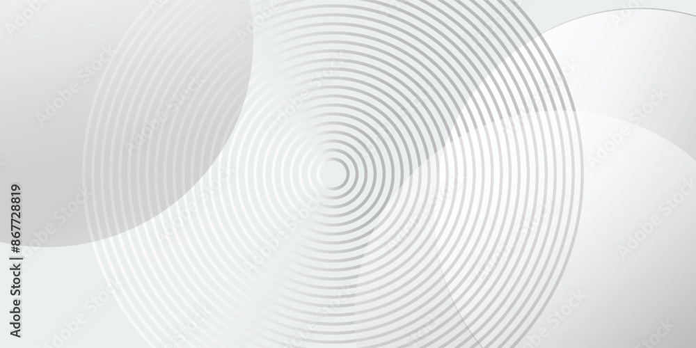 White geometric abstract background overlap layer on bright space with lines effect decoration. Modern graphic design element circles style concept for banner, modern vector arts White geometric abstract background overlap layer on bright space with lines effect decoration. Modern graphic design element circles style concept for banner, modern vector arts