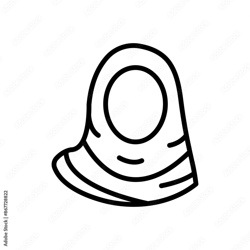 Women Hijab Icon Set Cultural Attire Illustrations for Social and Religious Projects Women Hijab Icon Set Cultural Attire Illustrations for Social and Religious Projects