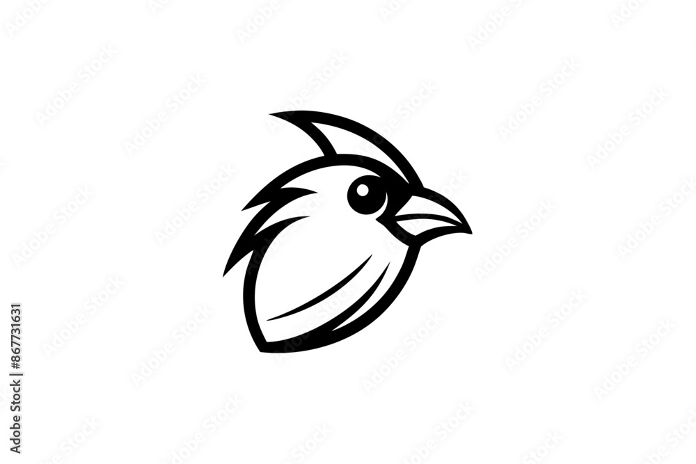 Obraz premium bird face logo silhouette vector illustration
