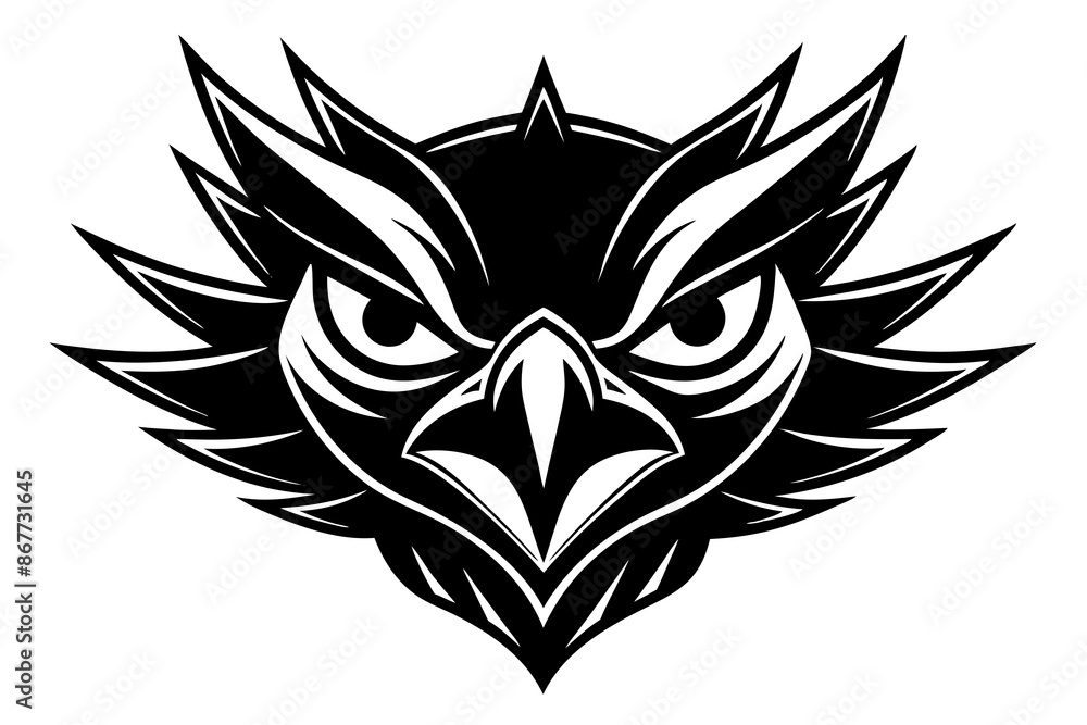 bird face logo silhouette vector illustration bird face logo silhouette vector illustration