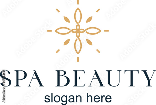 Opulent Serenity Spa & Beauty vector logo illustration
