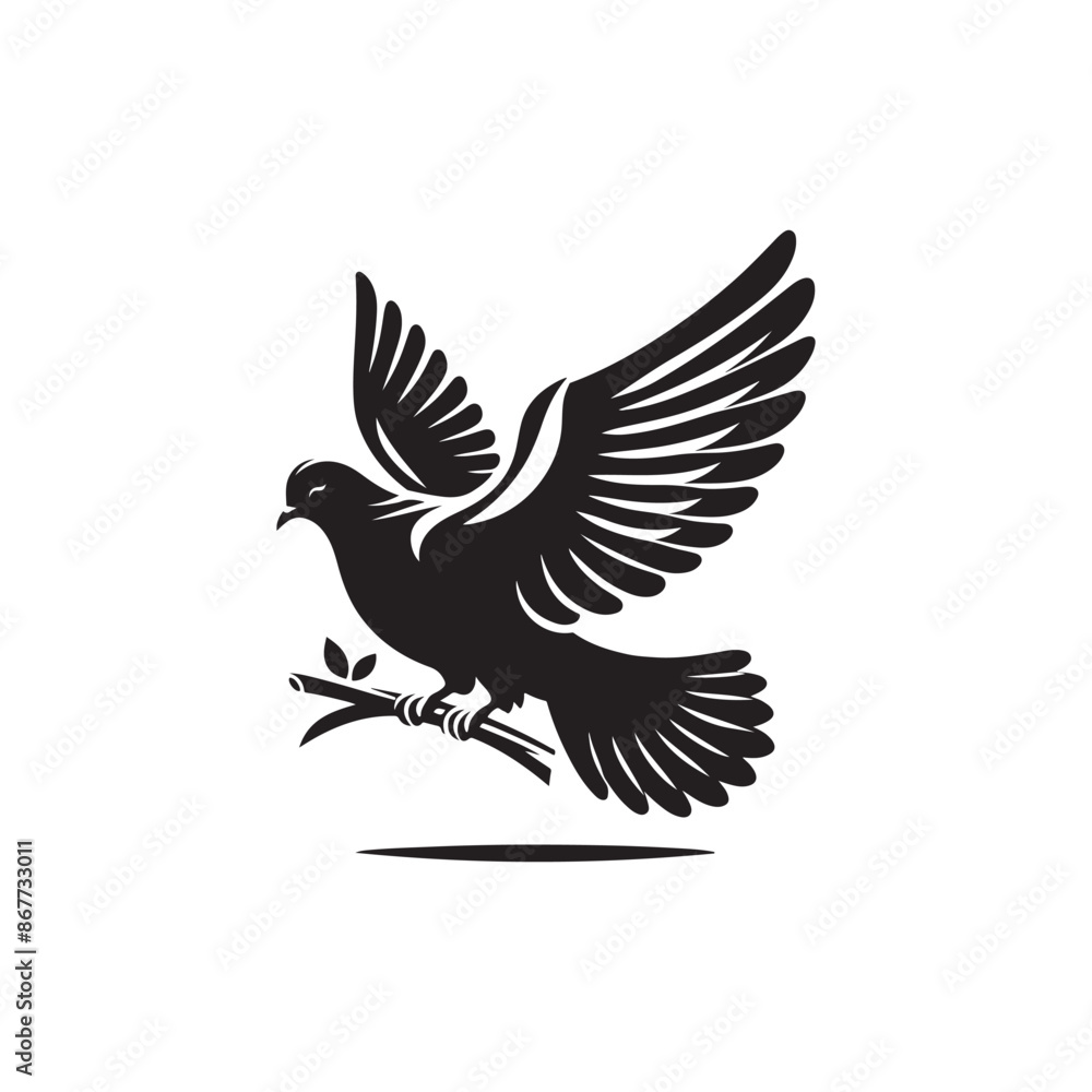 Flying dove Vector illustration Flying dove Vector illustration