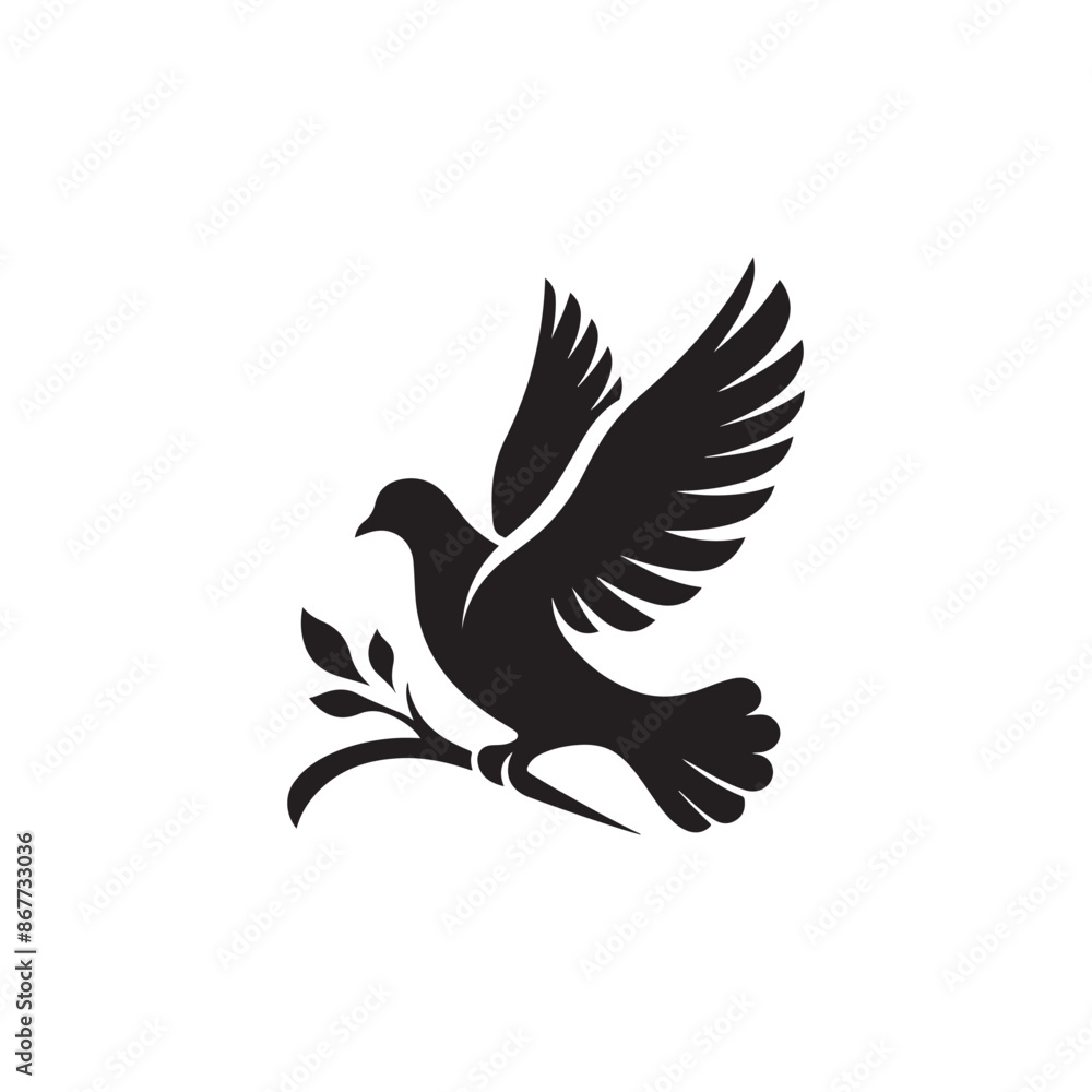 Obraz premium Flying dove Vector illustration