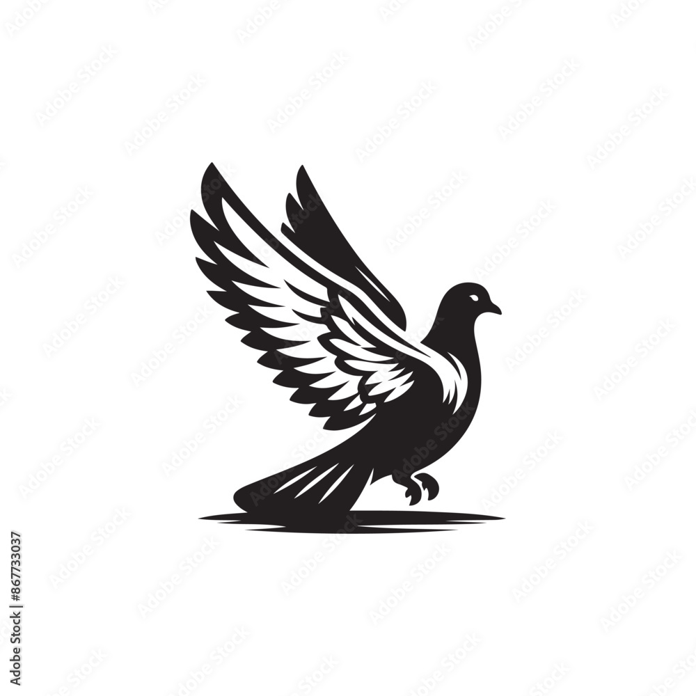 Fototapeta premium Flying dove Vector illustration