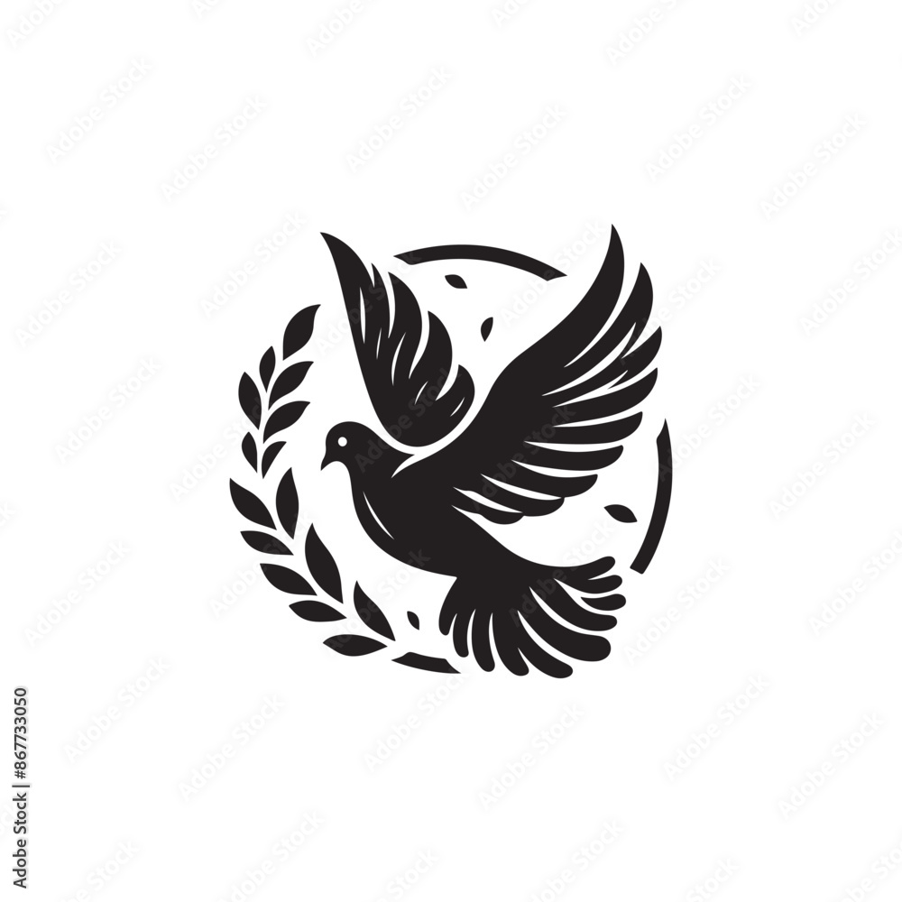 Fototapeta premium Flying dove Vector illustration