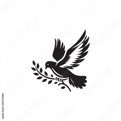 Flying dove Vector illustration