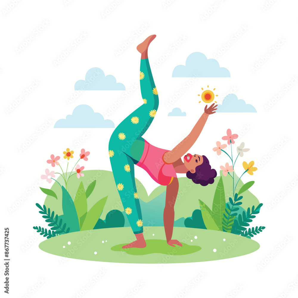 Naklejka premium Yoga vector illustration