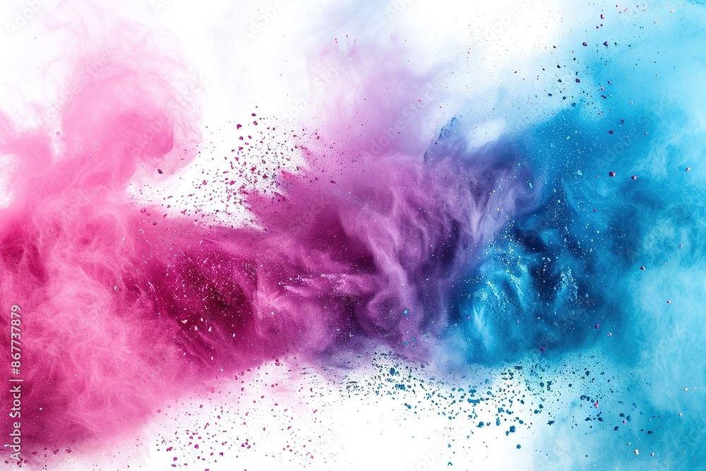 Fototapeta premium modern conceptual powder splatted background. Colorful powder explosion on white background