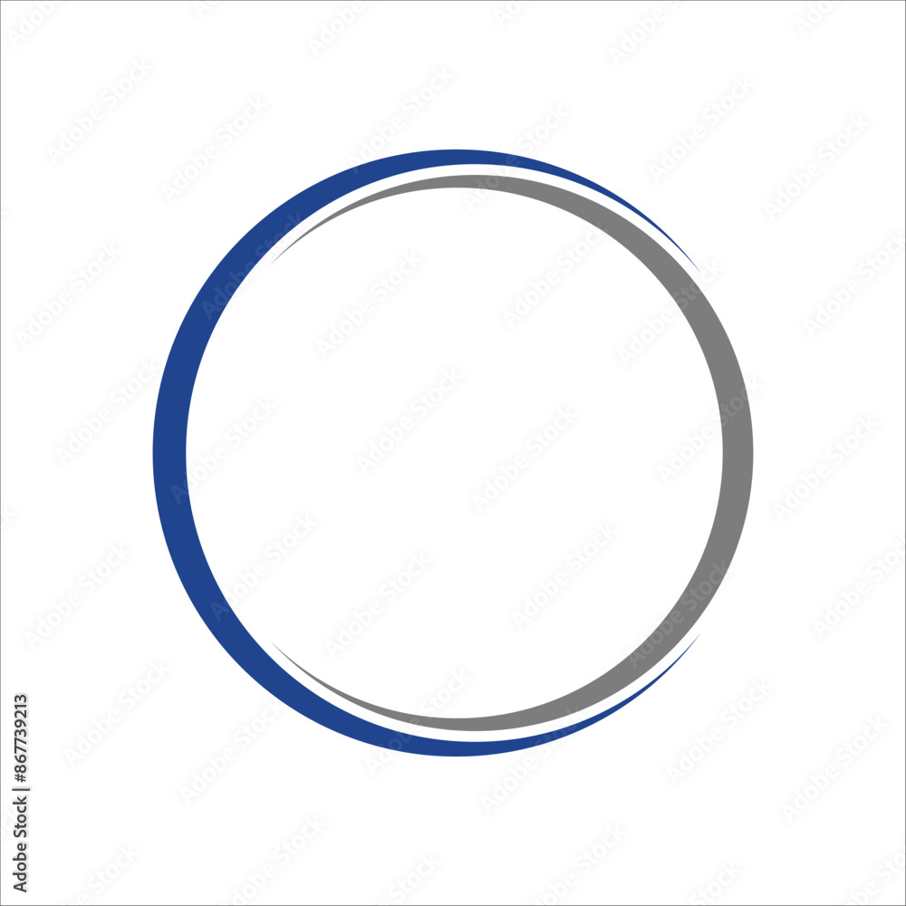 Round graceful frame logo calligraphy element, circle of two moons Round graceful frame logo calligraphy element, circle of two moons