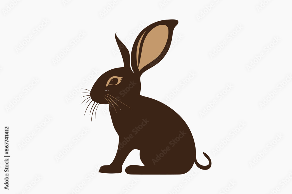 rabbit art of a vector silhouette rabbit art of a vector silhouette