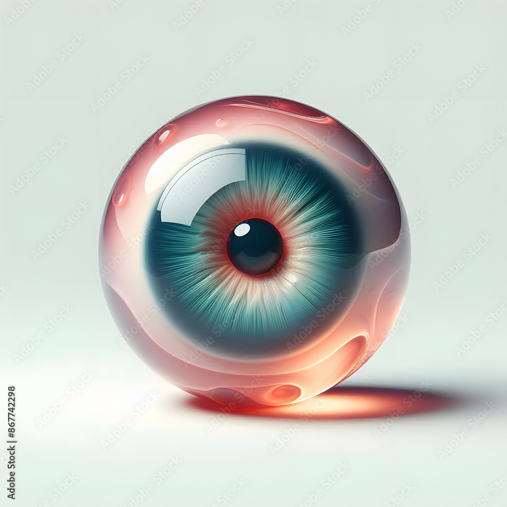 minimal jelly shaped eye, 3D , fruit bonbons with scary eye, sugar food, illustration. minimal jelly shaped eye, 3D , fruit bonbons with scary eye, sugar food, illustration.