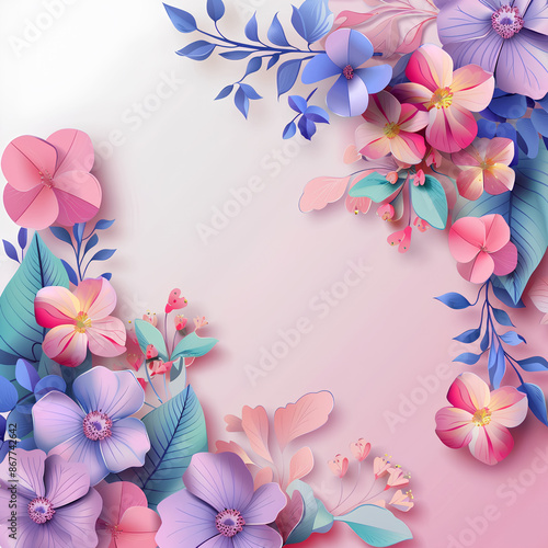 frangipani flower frame