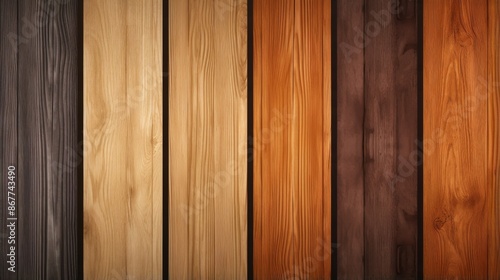 This image displays various wooden textures in vertical panels, highlighting different wood types and finishes, ideal for design and decor inspirations and materials selection.