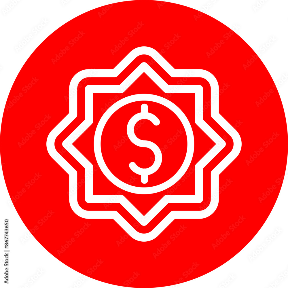 Islamic Finance Vector Line White Circle Red Islamic Finance Vector Line White Circle Red