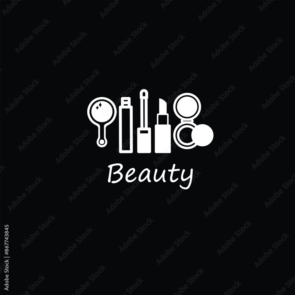 Creative Professional Trendy and Minimal Make Up Icons - Logo Design in Black, White and Pink Color, Logo in Editable Vector Format Creative Professional Trendy and Minimal Make Up Icons - Logo Design in Black, White and Pink Color, Logo in Editable Vector Format