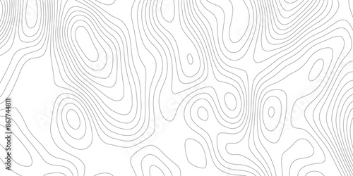 Abstract background wavy topographic line map. Contour geography map grid abstract backdrop. Seamless pattern and banner design. Modern and dynamic feel to topographic mapping vector illustration.	