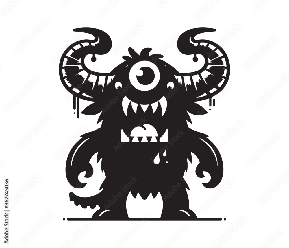 monster animal vector art graphic resources silhourtte vector style, white background monster animal vector art graphic resources silhourtte vector style, white background