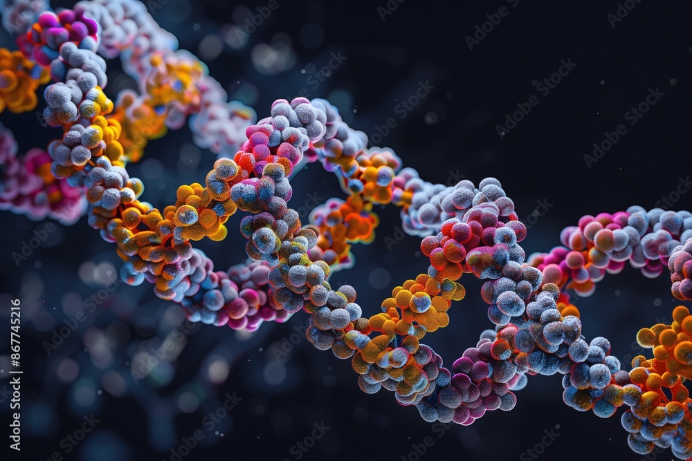 Microscopy of DNA gene electron Microscopy of DNA gene electron