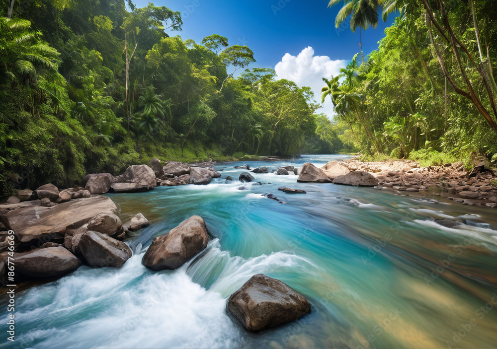 Fototapeta premium waterfall in the jungle